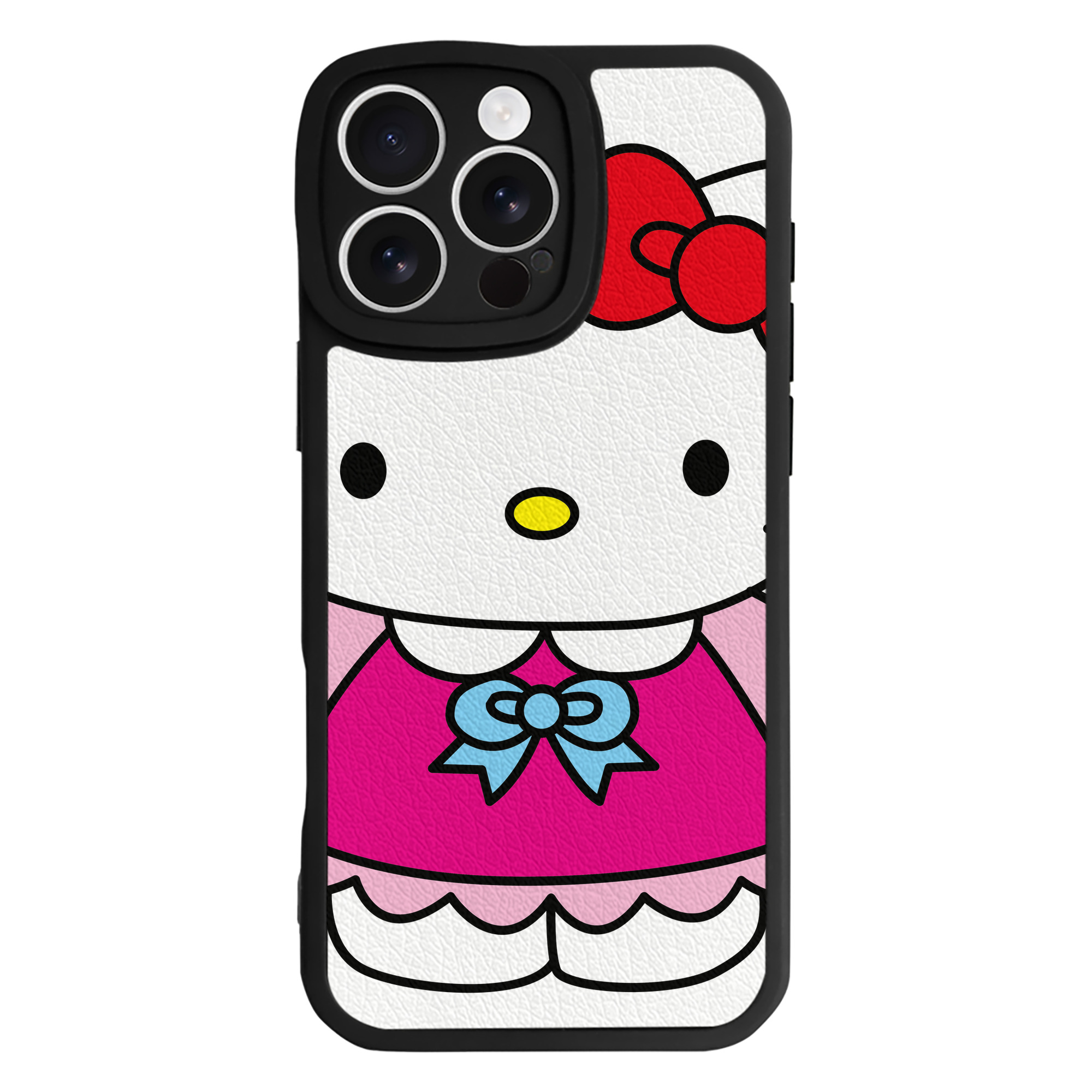 （画像用） Hello Kitty ハローキティ 【iPhone 16シリーズ対応】シリコンスマホケース（レザー調） 材質：シリコン